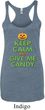 Ladies Halloween Tanktop Give Me Candy Tri Blend Racerback Tank Top