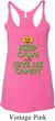 Ladies Halloween Tanktop Give Me Candy Tri Blend Racerback Tank Top