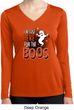 Ladies Halloween Tee I'm Here for the Boos Dry Wicking Long Sleeve