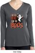 Ladies Halloween Tee I'm Here for the Boos Dry Wicking Long Sleeve