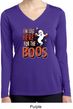Ladies Halloween Tee I'm Here for the Boos Dry Wicking Long Sleeve