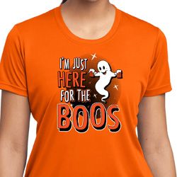 Ladies Halloween Tee I'm Here for the Boos Dry Wicking T-shirt Ladies Halloween Tee I'm Here for the Boos Dry Wicking T-shirt