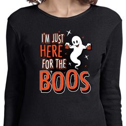 Ladies Halloween Tee I'm Here for the Boos Long Sleeve Ladies Halloween Tee I'm Here for the Boos Long Sleeve
