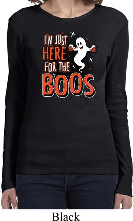 Ladies Halloween Tee I'm Here for the Boos Long Sleeve