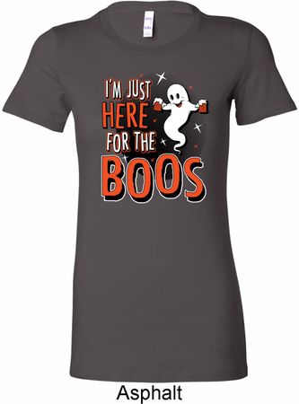 Ladies Halloween Tee I'm Here for the Boos Longer Length Shirt