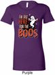 Ladies Halloween Tee I'm Here for the Boos Longer Length Shirt