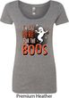 Ladies Halloween Tee I'm Here for the Boos Scoop Neck