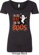 Ladies Halloween Tee I'm Here for the Boos Scoop Neck