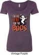 Ladies Halloween Tee I'm Here for the Boos Scoop Neck