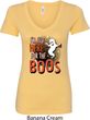 Ladies Halloween Tee I'm Here for the Boos V-neck