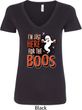 Ladies Halloween Tee I'm Here for the Boos V-neck