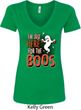 Ladies Halloween Tee I'm Here for the Boos V-neck