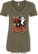 Ladies Halloween Tee I'm Here for the Boos V-neck
