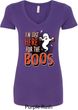 Ladies Halloween Tee I'm Here for the Boos V-neck