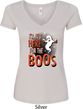 Ladies Halloween Tee I'm Here for the Boos V-neck