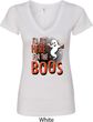 Ladies Halloween Tee I'm Here for the Boos V-neck