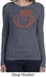 Ladies Halloween Tee Pumpkin Sketch Long Sleeve