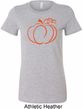 Ladies Halloween Tee Pumpkin Sketch Longer Length Shirt