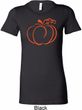 Ladies Halloween Tee Pumpkin Sketch Longer Length Shirt