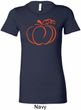 Ladies Halloween Tee Pumpkin Sketch Longer Length Shirt