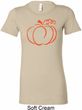 Ladies Halloween Tee Pumpkin Sketch Longer Length Shirt