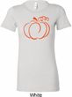 Ladies Halloween Tee Pumpkin Sketch Longer Length Shirt