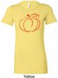 Ladies Halloween Tee Pumpkin Sketch Longer Length Shirt