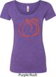 Ladies Halloween Tee Pumpkin Sketch Scoop Neck