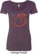 Ladies Halloween Tee Pumpkin Sketch Scoop Neck