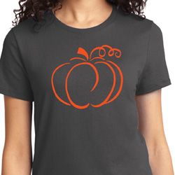 Ladies Halloween Tee Pumpkin Sketch T-shirt