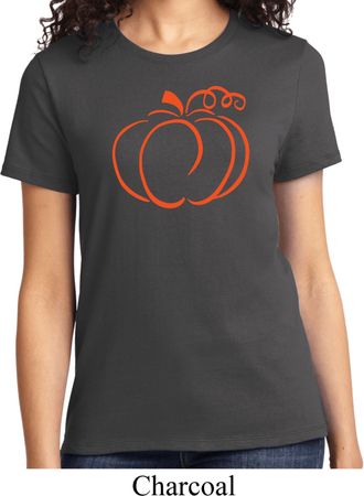 Ladies Halloween Tee Pumpkin Sketch T-shirt
