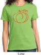 Ladies Halloween Tee Pumpkin Sketch T-shirt