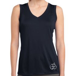 Ladies Hindu Patch Bottom Print Sleeveless Moisture Wicking Tee Ladies Hindu Patch Bottom Print Sleeveless Moisture Wicking Tee