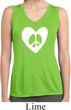 Ladies Hippie Heart Peace Dry Wicking Sleeveless Shirt