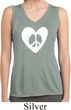 Ladies Hippie Heart Peace Dry Wicking Sleeveless Shirt
