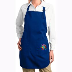 Ladies Hippie Sun Patch Bottom Print Full Length Apron with Pockets
