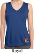 Ladies Hippie Sun Patch Bottom Print Sleeveless Moisture Wicking Tee