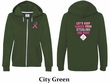 Ladies Hoodie Pink Ribbon 2nd Base Front & Back Print Full Zip Hoody