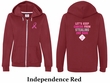 Ladies Hoodie Pink Ribbon 2nd Base Front & Back Print Full Zip Hoody