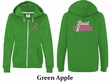 Ladies Hoodie Pink Ribbon Beat Cancer Front & Back Full Zip Hoody