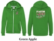 Ladies Hoodie Pink Ribbon Faith Love Fight Front & Back Full Zip Hoody