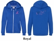Ladies Hoodie Pink Ribbon For Me Front & Back Print Full Zip Hoody