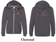 Ladies Hoodie Pink Ribbon For My Friend Front & Back Full Zip Hoody