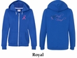 Ladies Hoodie Pink Ribbon For My Friend Front & Back Full Zip Hoody