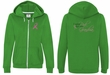 Ladies Hoodie Pink Ribbon For My Grandma Front & Back Full Zip Hoody