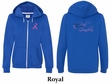 Ladies Hoodie Pink Ribbon For My Grandma Front & Back Full Zip Hoody