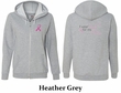 Ladies Hoodie Pink Ribbon For My Mom Front & Back Print Full Zip Hoody