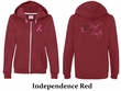 Ladies Hoodie Pink Ribbon For My Sister Front & Back Full Zip Hoody