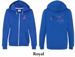 Ladies Hoodie Pink Ribbon For My Sister Front & Back Full Zip Hoody