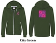 Ladies Hoodie Pink Ribbon Love Hope Front & Back Print Full Zip Hoody